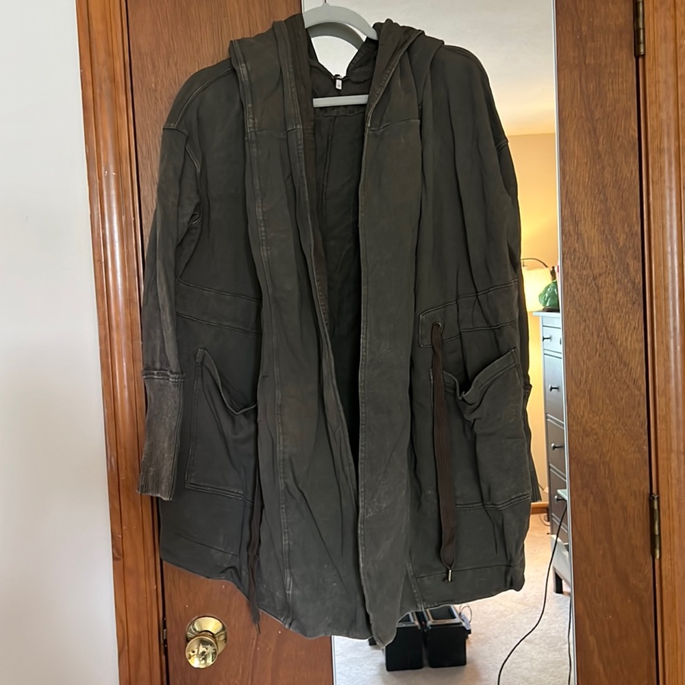 Free people hooded sweatshirt cardigan